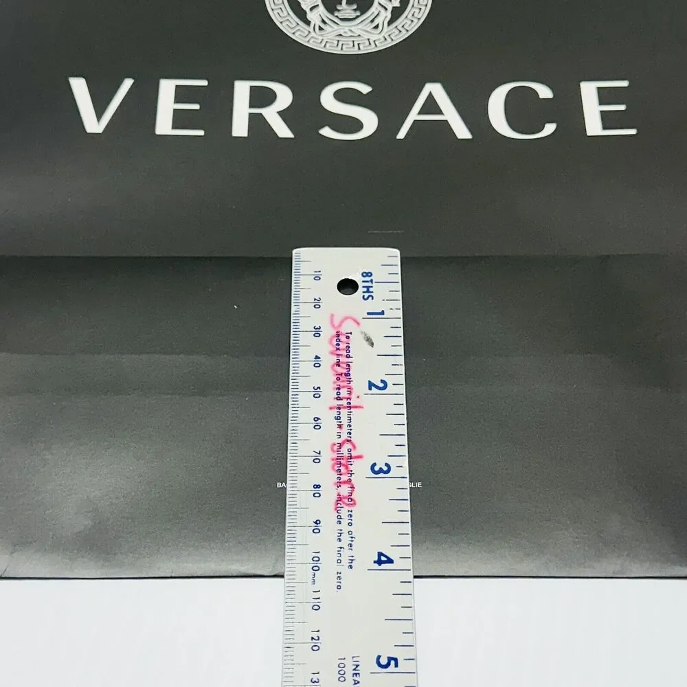 Versace 16”x14”x4” Authentic Black Shopping Paper Bag Gift Tote Medium